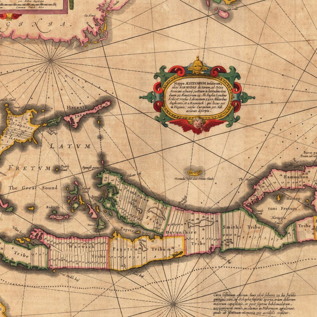 Alte Karte der Bermuda-Inseln