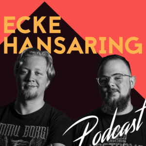 Cover des Podcasts Ecke Hansaring, darauf die beiden Moderatoren Michael und Moritz