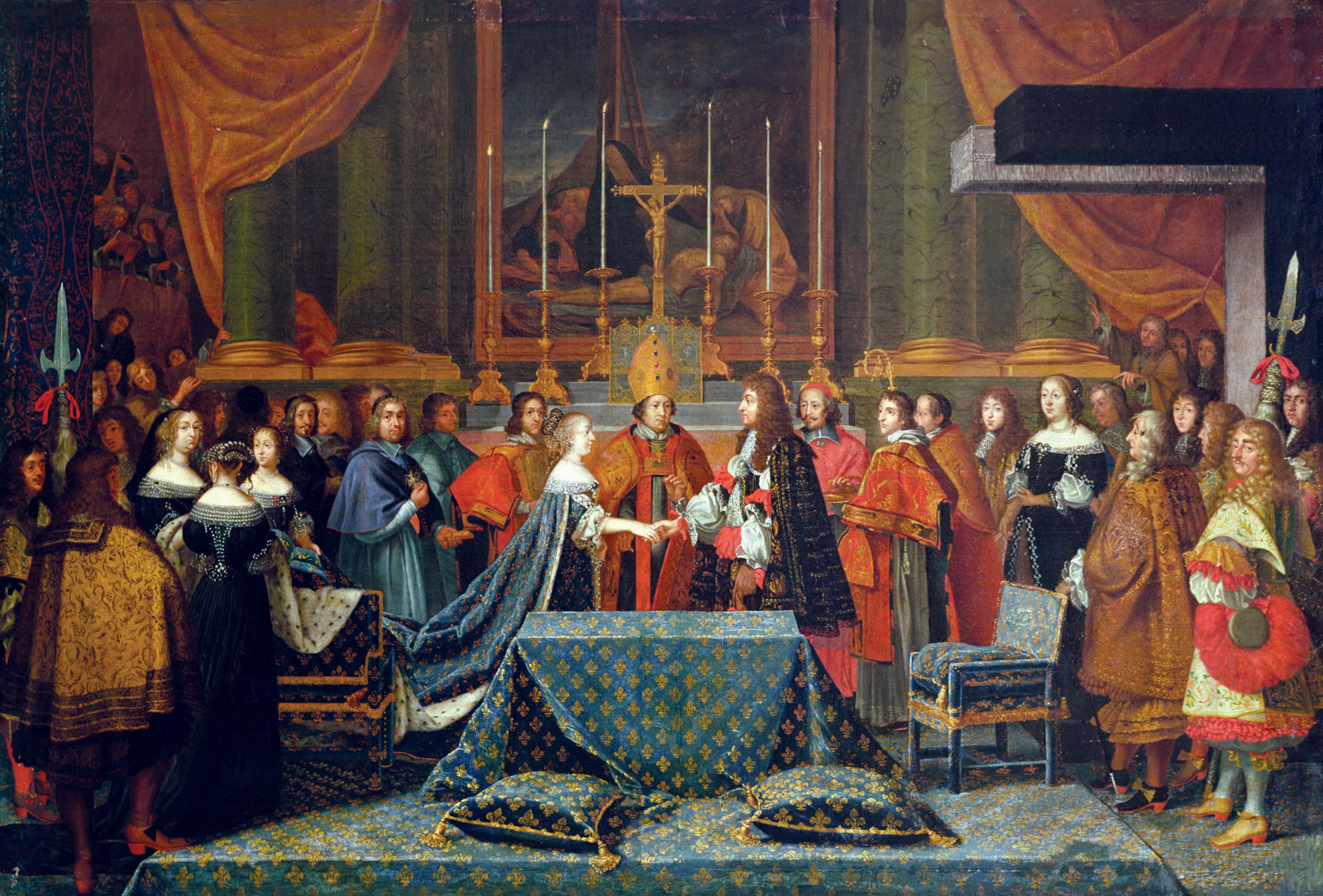 Hochzeitsfoto von Jacques Laumosnier: *Hochzeit Ludwigs XIV. mit Maria Teresa von Spanien 1660*